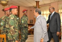 Madaxweyne Xasan Sheekh oo kormeeray cutubyo ka tirsan ciidanka cirka Soomaaliya oo tababar ku qaadanaya dalka Eretrea