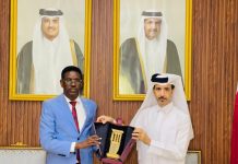 Wasiirka Amniga Gudaha XFS oo la kulmay Danjiraha Qatar u fadhiya Soomaaliya