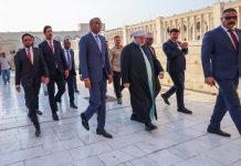 Ra’iisul wasaare Xamse oo booqday Masjidka Sheekh Cabdulqaadir Jeylaani ee magaalada Baqdaad