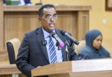 Wasiirka Arrimaha Gudaha XFS oo Maanta hortagay Golaha Aqalka Sare ee BJFS