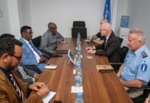 Wasiirka amniga oo la kulmay wakiilka Qaramada Midoobay