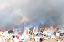 Dab khasaare hantiyadeed geystay oo ka kacay suuqa wayn ee Jowhar