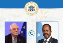 Madaxweyne Xasan Sheekh iyo Midowga Yurub oo ka wada hadlay ilaalinta midnimada Soomaaliya