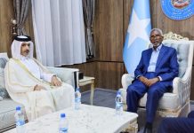 Guddoomiye Cabdi Xaashi oo xafiiskiisa ku qaabilay Danjiraha dowladda Qatar u fadhiya Soomaaliya