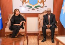 Wasiir Fiqi oo Muqdisho ku soo dhaweeyay Wakiilka Xoghayaha Guud ee QM u qaabilsan Arrimaha Siyaasadda iyo Nabadda