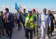 Madaxweyne Xasan Sheekh oo dhagax dhigay xaafad casri ah oo laga hirgalinayo Muqdisho