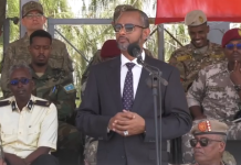 Wasiirka Difaaca oo kulliyadda Turkisom ugu qeyb galay xaflad lagu dhaarinayay Askar loo diyaariyay Leyli-Sarkaal