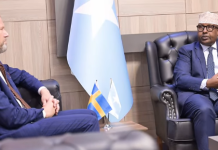 Wasiir Fiqi oo la kulmay Safiirka Sweden ee Soomaaliya