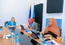 Guddoomiyaha SODMA oo kulan la qaatay madaxa Xafiiska USAID ee Soomaaliya Catie Lott