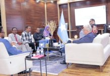 Wasiirka Isgaarsiinta iyo Teknolojiyadda XFS oo maanta xafiiskiisa ku qaabilay Wafdi ka socda UNDP