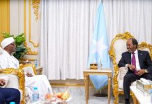 Madaxweyne Xasan Sheekh oo xaaladda dalka Suudaan ka dhagaystay siihayaha safaradda Jamhuuriyadda Suudaan