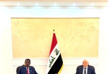 Wafdi uu hoggaaminayo Wasiirka Amniga Gudaha oo gaaray dalka Ciraaq