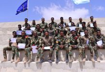 Askar ka tirsan xoogga dalka oo tabar loogu soo xiray xerada Jeneral Dhagabadan ee Muqdisho