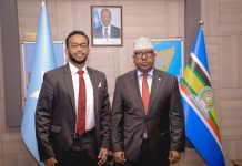 Wasiirka Arrimaha Dibadda iyo Iskaashiga Caalamiga oo xafiiskiisa ku qaabilay Agaasimaha Rugta Ganacsiga Soomaalida Norway