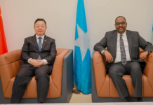 Madaxweyne Deni oo la kulmay Safiirka Shiinaha u fadhiya Soomaaliya