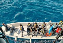 Ciidamada ilaalada xeebaha & markabka dagaalka Santa Maria F-181 oo wadajir u fuliyay tababar muhiim