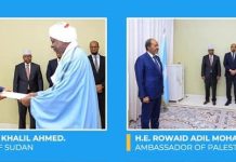 Madaxweyne Xasan Sheekh oo warqadaha aqooonsiga ka guddoomay danjirayaal cusub