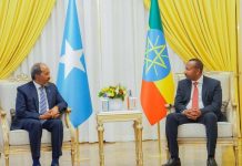 Madaxweyne Xasan Sheekh oo kulan-doceed la qaatay Ra”iisul wasaaraha Itoobiya
