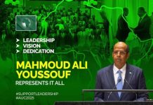 Wasiirka arrimaha dibadda Jabuuti Maxamuud Cali Yusuf oo ku guuleystya xilka guddoomiyaha ururka Midowga Afrika