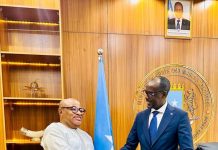 Wasiirka dekadaha oo qaabilay madaxa hawlgalka midowga Afrika ee AUSSOM