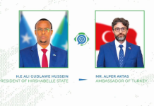 Madaxweynaha Hirshabeelle iyo Safiirka Turkiga oo ka wada hadlay dagaalka khawaarijta