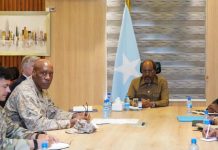Madaxweynaha JFS oo kulan la qaatay Taliyaha Taliska AFRICOM