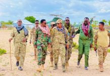 Taliyaha Ciidamada Dhulka oo gaaray degmada Moqokori ee gobolka Hiiraan