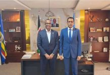 Safiirka Soomaaliya ee Kenya oo Xafiiskiisa ku qaabilay Ku-xigeenka Madaxa Olombikada Soomaaliyeed