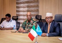 Wasiirka gaashaandhiga XFS oo kulan la qaatay Taliyaha Ciidanka difaaca Talyaaniga