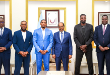 Madaxweyne Xasan Sheekh oo qaabbilay xiddigihii Afrika ee kubadda cagta