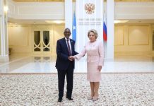 Guddoomiyaha aqalka sare oo la kulmay guddoomiyaha golaha federaalka ee Baarlamaanka Ruushka