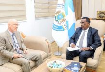 Wasiirka Arrimaha Gudaha XFS oo xafiiskiisa ku qaabilay Ergayga Gaarka ah ee Qaramada Midoobay ee Soomaaliya