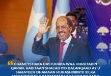 Madaxweyne Xasan Sheekh: “Dhameystirka dastuurka waa horutabin Qaran