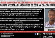 Cabdulqaadir Ikrama oo Madaxiisa saran tahay $5 Milyan
