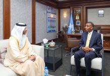 Ra’iisul Wasaaraha XFS oo xafiikiisa ku qaabilay Danjiraha Imaaraadka Carabta u fadhiya Soomaaliya