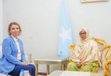 Marwada Madaxwayanaha dalka oo kulan la yeelatay Marwada Safiirka Turkiga ee Soomaaliya