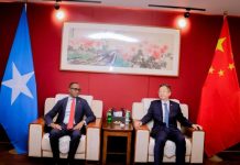 Guddoomiyaha hayโadda SoDMA oo la kulmay danjiraha Shiinaha