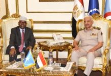 Wasiirka Gaashaandhigga oo Qaahira kula kulmay dhiggiisa Dalka Masar