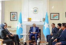 Madaxweynaha JFS oo booqday xarunta Safaaradda Soomaaliya ee Mareykanka