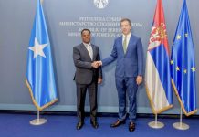 Soomaaliya iyo Serbia oo ka wada hadlay xoojiyo xiriirka labada dowladood