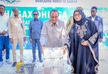 Guddoomiyaha Gobolka Banaadir oo dhagax-dhigay dib-u-dhiska xarunta Degmada Shingaani