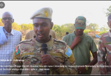 Afhayeenka Ciidanka Xoogga oo kulan dhiirigalin ah la qaatay ciiidamo ku sugan Mahadaay