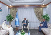 Ra’iisul Wasaaraha XJFS ayaa xafiiskiisa ku qaabilay Safiirka Dowladda Qatar u fadhiya Soomaaliya