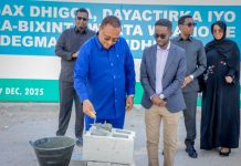 Gudoomiyaha Gobolka Banaadir oo Dhagax Dhigay Mashruuca Dayactirka Warta Degmada Boondheere