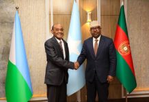 Wasiir fiqi oo qaabilay wasiirka gaashaandhigga Jabuuti