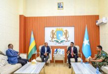 Wasiirka gaashaandhigga Rwanda oo Muqdisho lagu soo dhaweeyey