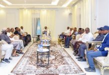 Madaxweyne Xasan Sheekh oo Laascaanood ku Qaabilay Wafdi Ballaaran oo ka Socda Dalka Jabuuti