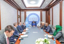 Ra’iisul Wasaaraha Soomaaliya Mudane Xamsa Cabdi Barre oo Maanta kulan la qaatay Wasiiru-Dowlaha Iskaashiga Dhaqaalaha iyo Horumarinta Dowladda Jarmalka iyo Wafdi uu hogaaminaayo