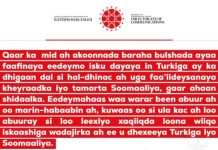 Heshiisyada wadajirka ah ee kala saxiixdeen Turkiga iyo Soomaaliya ayaa qeexaya in kheyraadka dabiiciga ah ay leeyihiin shacabka Soomaaliyeed