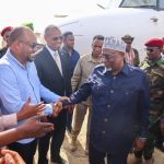 Wafdi uu hogaaminayo guddoomiyaha golaha shacabka oo Baydhabo gaaray